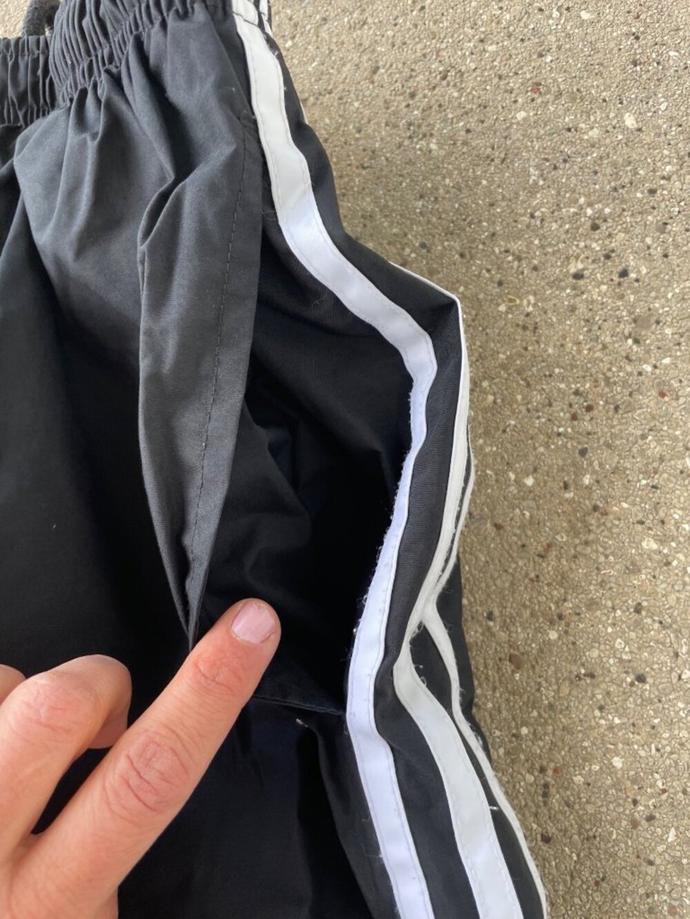 Vintage Y2K Adidas Track Pants Black Mens M Streetwear 3 Stripe 2001 Rave Goth - Picture 10 of 12